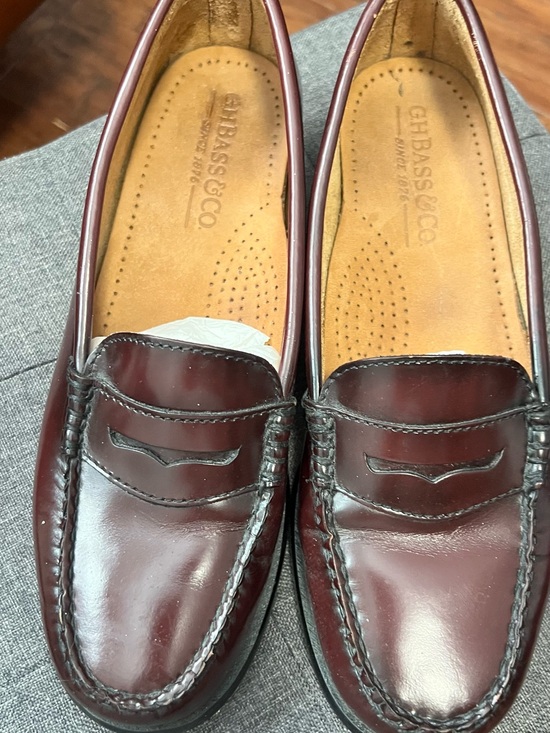 Bass Shoes - Bass Women's Burgundy Leather Penny Loafers